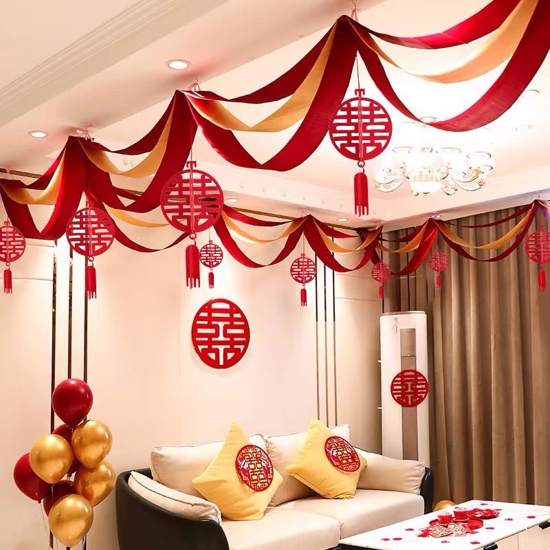 DẢY LỤA TREO TRANG TRÍ PHÒNG KHÁCH, PHÒNG TÂN HÔN