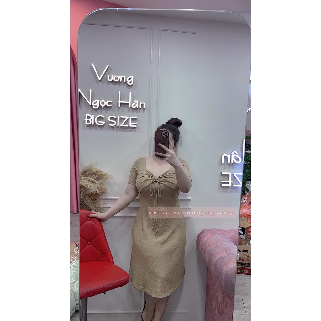 ĐẦM THUN GÂN XỐP CUỘC NƠ BIGSIZE