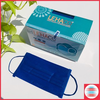 Khẩu trang y tế LEHACO màu xanh cả dây 1 hộp 50 cái