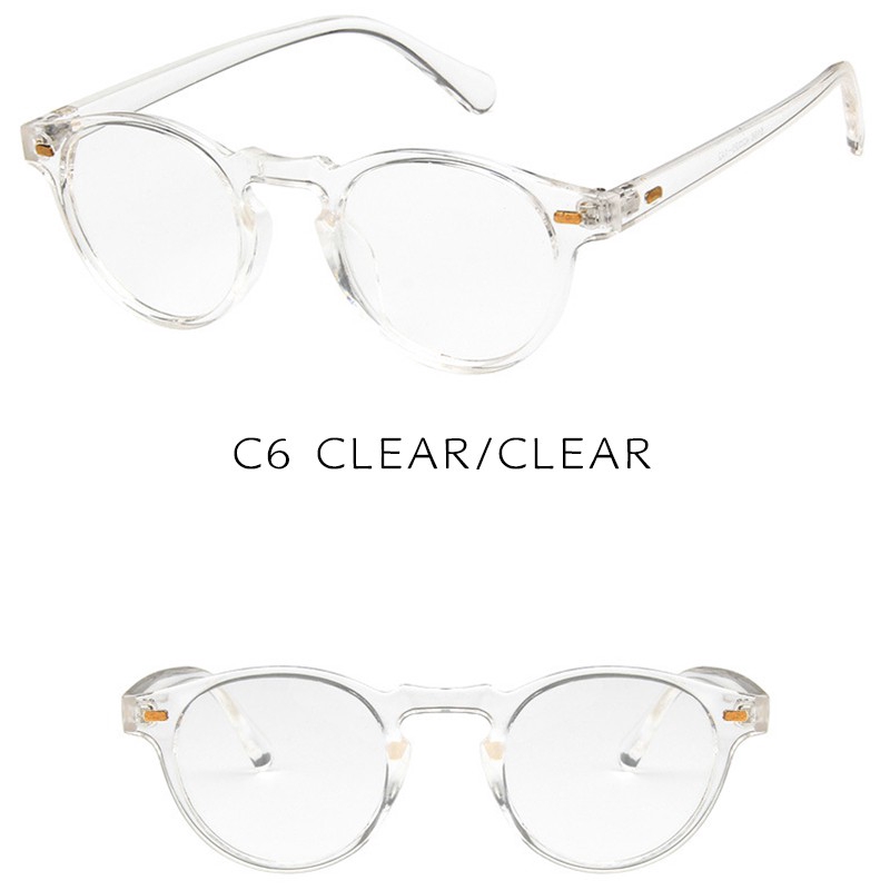 Kính mát thời trang UV400 khung oval nhỏ cổ điển dành cho nam và nữ