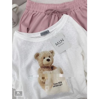 Sét bộ gấu 3D bánh bèo tiểu thư xinh