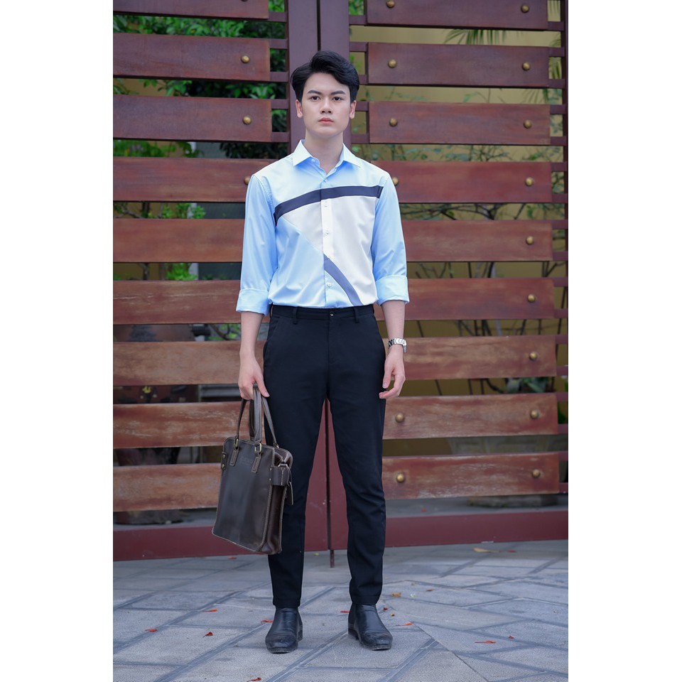 ÁO SƠ MI NAM CỔ BẺ DÀI TAY, KIỂU DÁNG HÀN QUỐC, FORM SLIMFIT DỄ MẶC, CHẤT LIỆU LỤA NẾN CAO CẤP, ĐỦ SIZE M, L, XL. | BigBuy360 - bigbuy360.vn