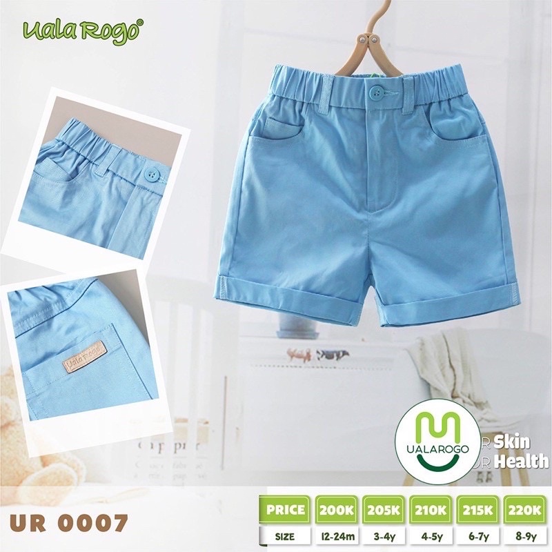 [Xả kho Uala Rogo] Quần ngố kaki vải mềm cotton organic Uala Rogo 0012