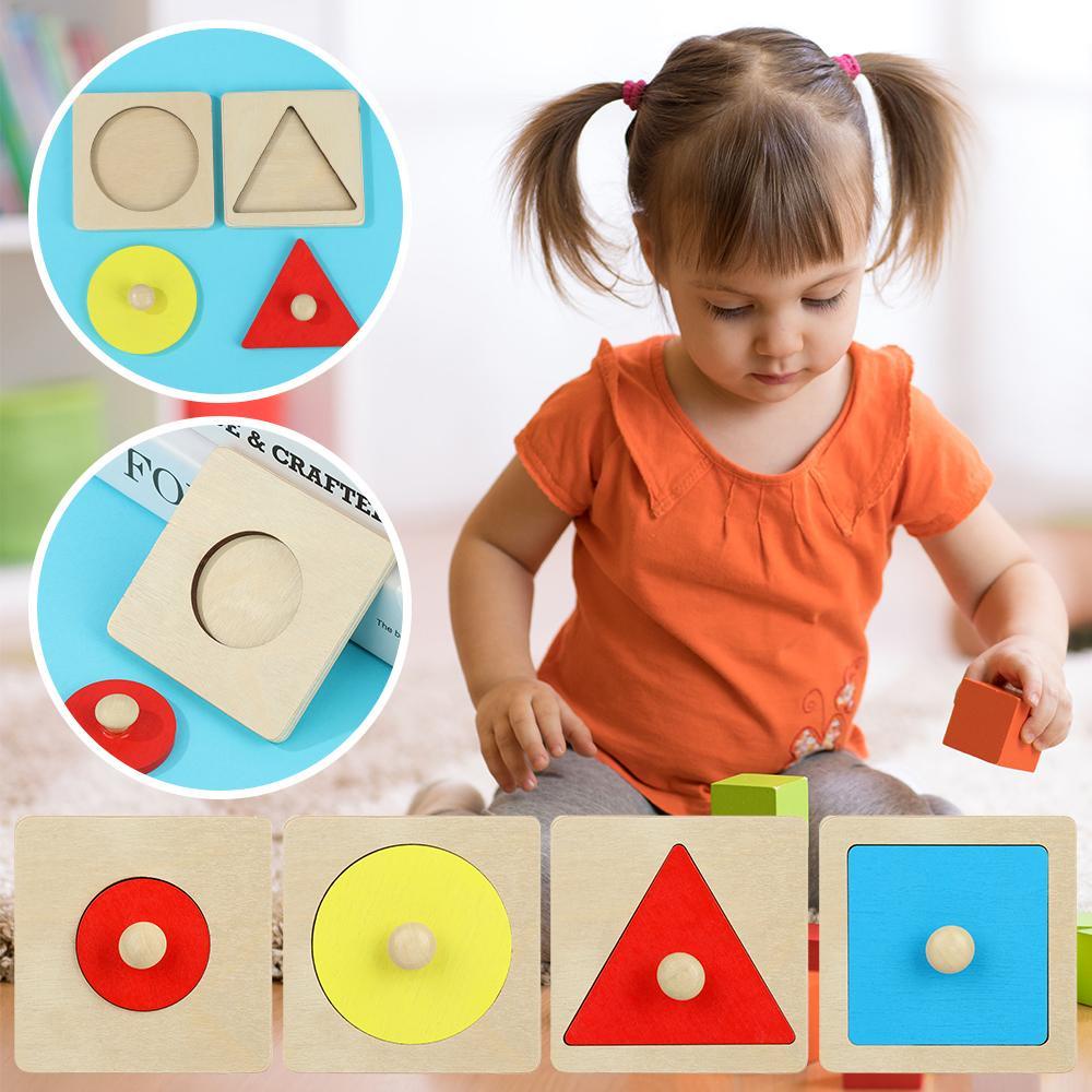 Bảng Đồ Chơi Giáo Dục Montessori Hình Học Nhiều Màu Sắc