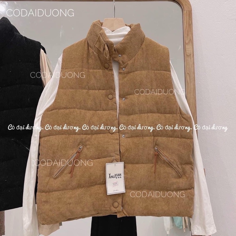 Áo Gile Chất Nhung Tăm Khuy Cài Cúc Bọc From Vừa Hàng Đẹp Loại 1 | BigBuy360 - bigbuy360.vn