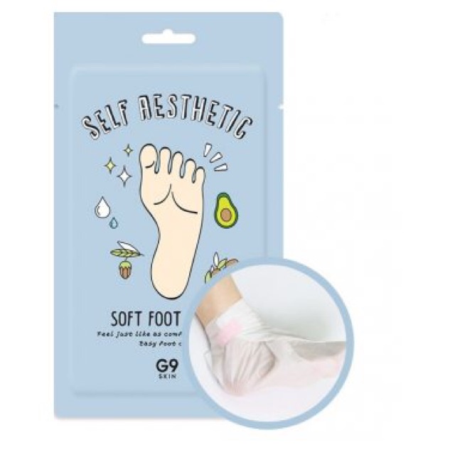 MẶT NẠ CHĂM SÓC DA CHÂN CHO ĐÔI CHÂN MỀM MẠI G9 SKIN SELF AESTHETIC SOFT FOOT MASK CHÍNH HÃNG - 9852