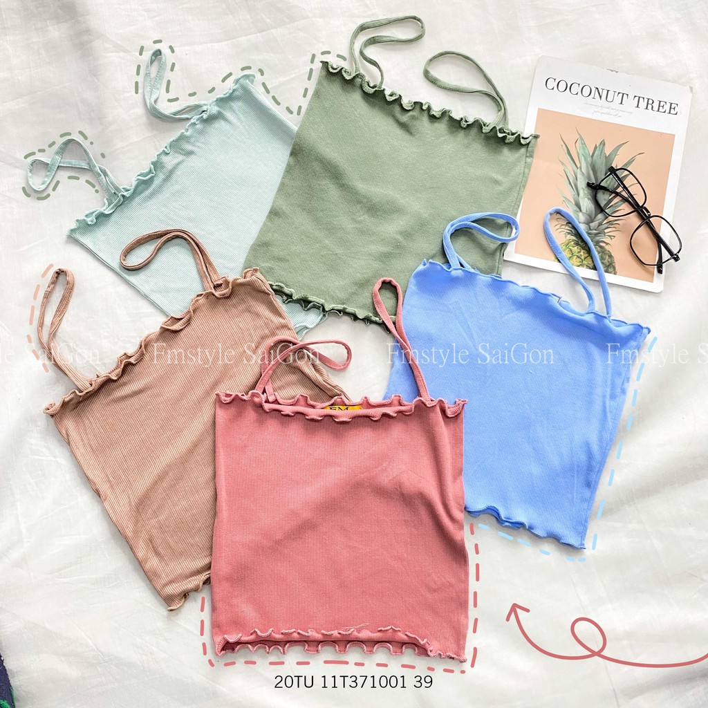 Áo thun 2 dây trơn VM STYLE tua rua basic thời trang ulzzang 22ATU04T371301 | BigBuy360 - bigbuy360.vn