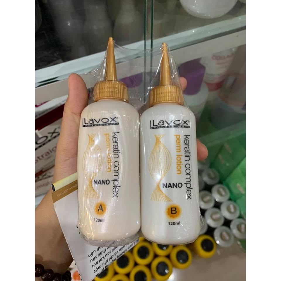 🍔FREESHIP🍔Thuốc uốn lạnh cá nhân Lavox 120ml tặng giấy uốn, xương uốn [tận gốc] tiện dụng,tạo kiểu tóc xoăn hợp thời tra