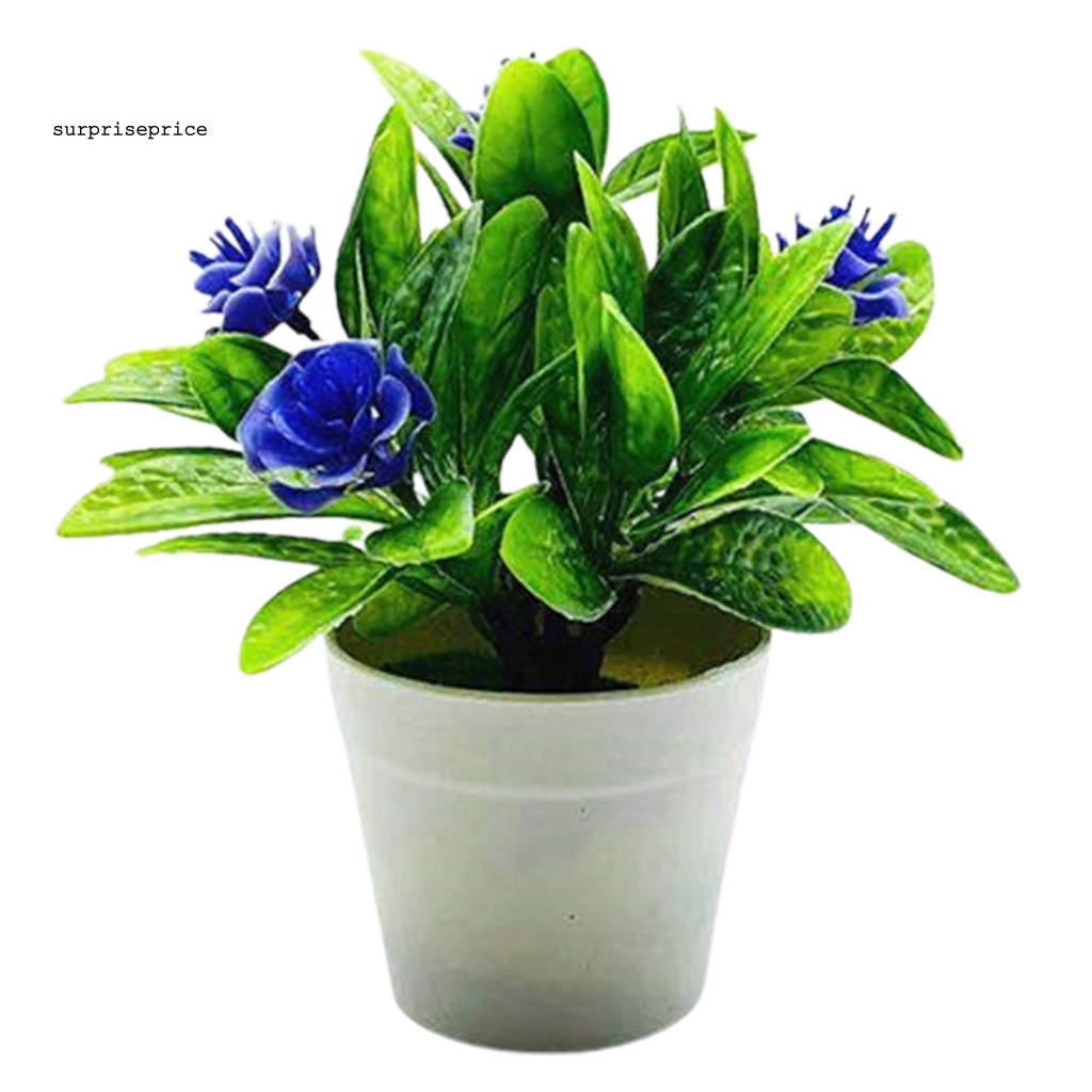 1 Bộ Chậu Hoa Hồng Giả Uốn Xoăn Không Phai Màu