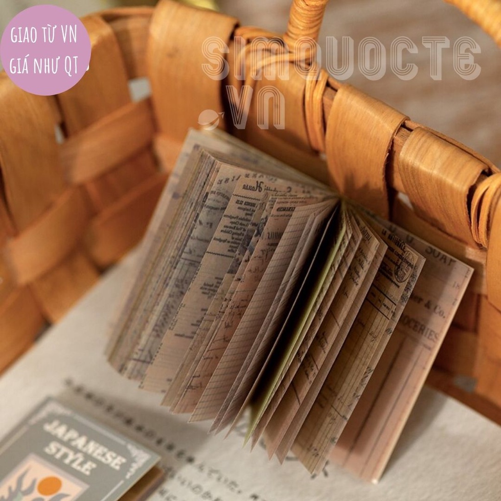 Giấy /nhãn trang trí hoạ tiết phong cách Vintage sang trọng ST61