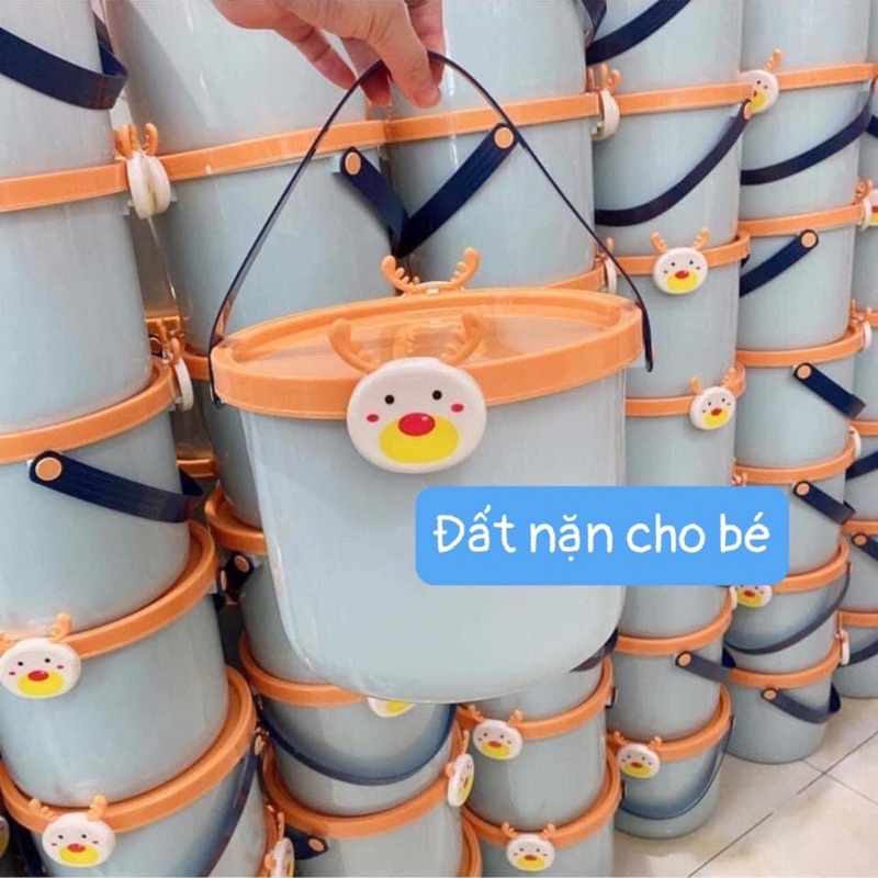 Đất nặn an toàn cho bé 24 màu kèm hộp đựng, đất nặn dẻo sinh học an toàn không bẩn ra sàn, dễ chơi, dễ tạo hình