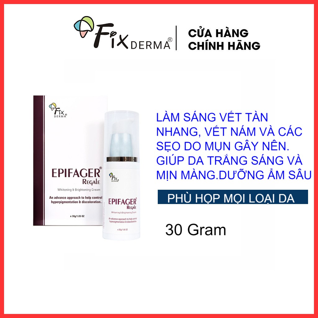 Kem Hỗ Trợ Cải Thiện  Nám – Trắng Da Fixderma Epifager Ragale Cream: mờ vết thâm, đốm đen, vết nám