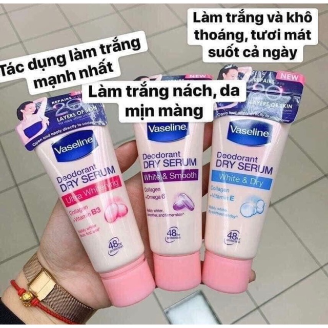 [TRẢ ODER] Serum Vaseline dưỡng trắng nách, khử mùi