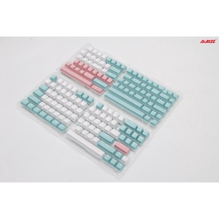 Bộ Keycap AJAZZ White - Blue 166 phím (Chất liệu PBT / DoubleShot /OEM Profile )