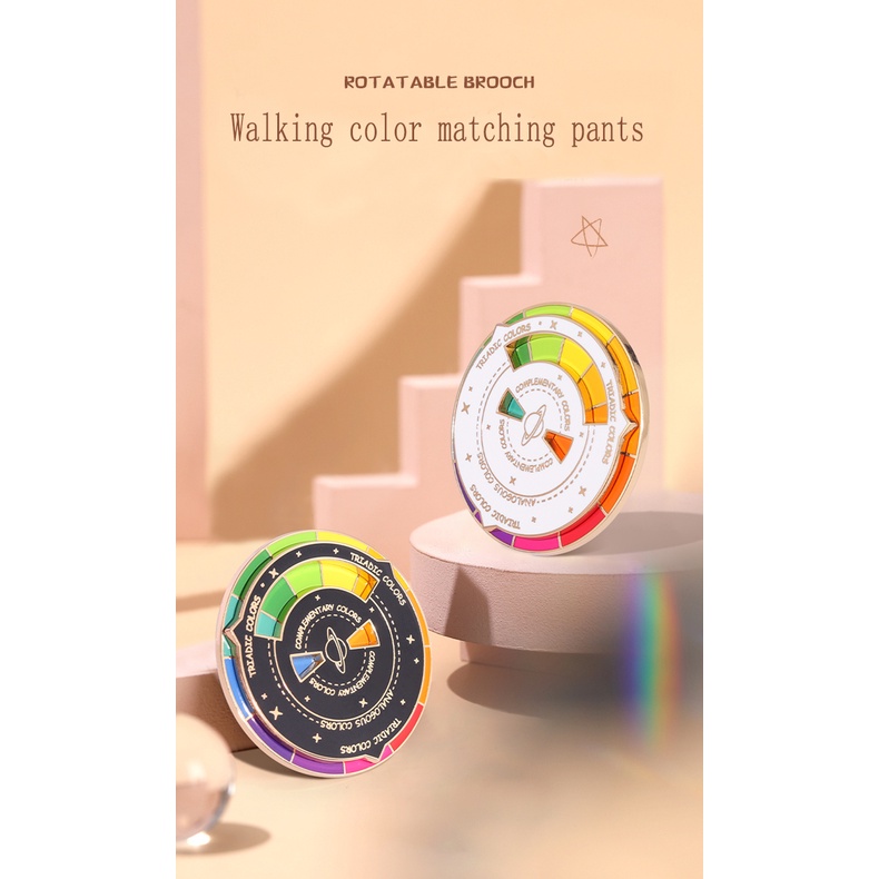 Ghim Cài Áo Hình La Bàn Nhiều Màu Sắc