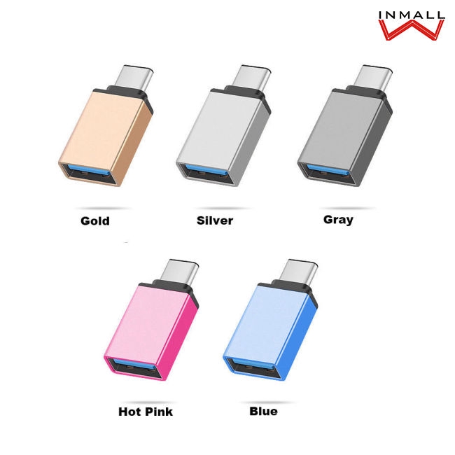 AD【Ready stock】USB-C Type C 3.1 Male to USB 3.0 Type A Female Adapter Sync Data Hub OTG