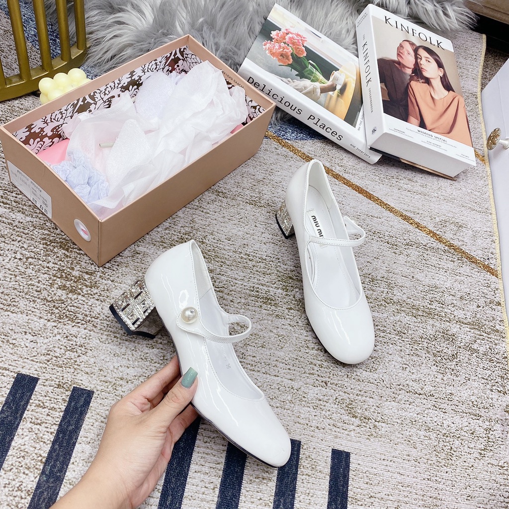 GIÀY BÚP BÊ MARY JANE QUAI NGANG ĐÍNH ĐÁ SIÊU XINH