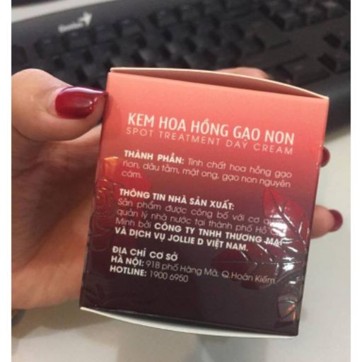 Kem dưỡng da hoa hồng gạo non Jollie D Spa