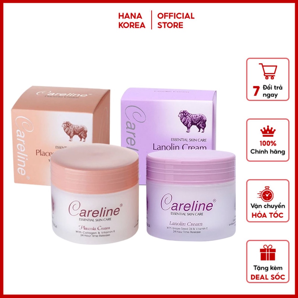 Kem Dưỡng ẩm trắng Da Nhau Thai Cừu Careline - Hàng Úc