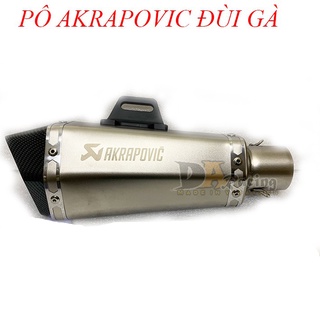 Pô Akrapovic màu BẠC - Ak đùi gà