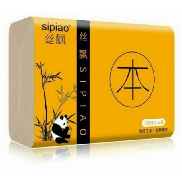 Combo 15 bịch khăn giấy Gấu trúc Sipiao 300 tờ