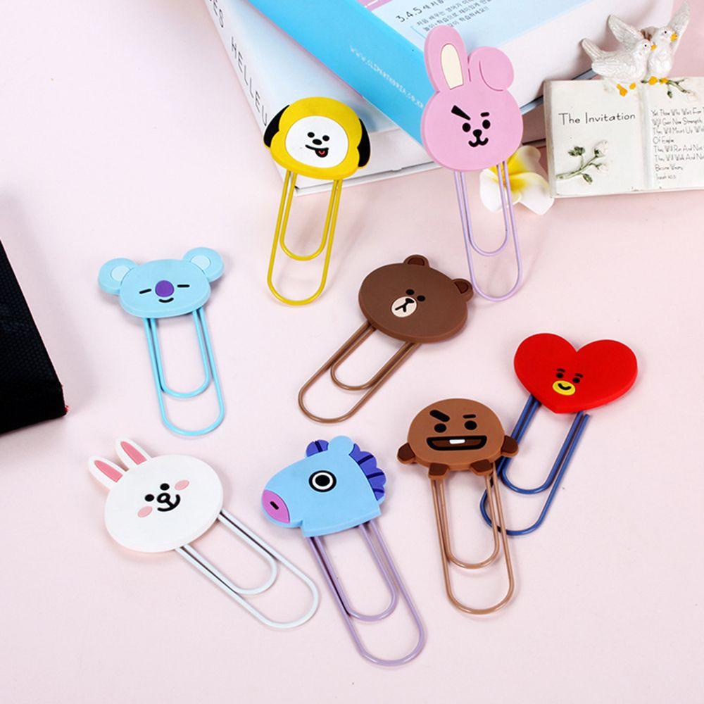 Kẹp Giấy Kim Loại Họa Tiết Hoạt Hình Nhóm Nhạc BTS