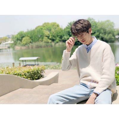 ORDER Áo len trắng cổ tim TIÊU CHIẾN TRẦN TÌNH LỆNH Xiao Zhan The Untamed CÓ ẢNH THẬT ẢNH FEEDBACK AL04