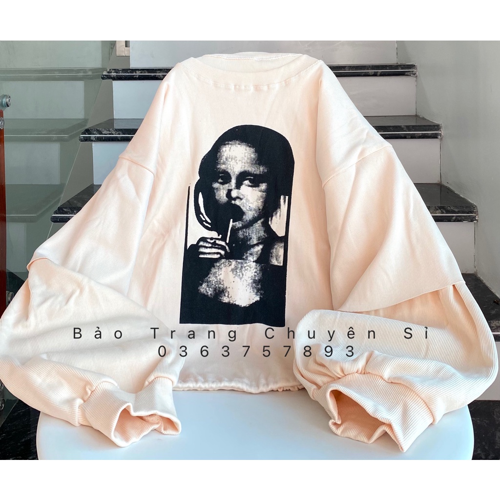 [CÓ ẢNH THẬT] Áo Sưeater Nỉ Phối Tay Form Rộng Unisex - Áo Nỉ Cô Gái Nâu Tây Chất Nỉ Tăm Cực Đẹp | BigBuy360 - bigbuy360.vn