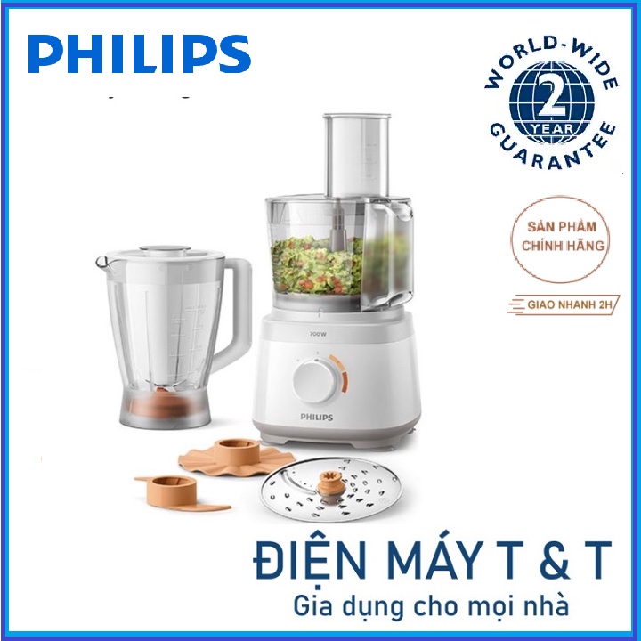 Máy xay đa năng Philips HR7320 700W, xay sinh tố, xay thịt, xay thực phẩm khô