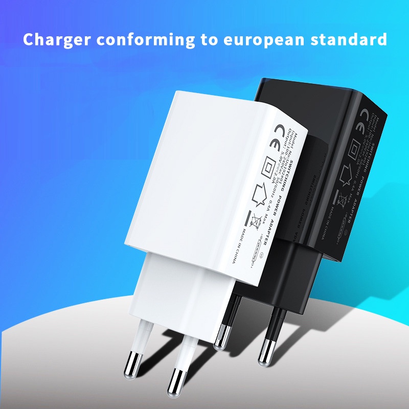 Fast charger 5V2A European power adapter iPhone/Android/Type-c universal fast charging USB mobile phone charger