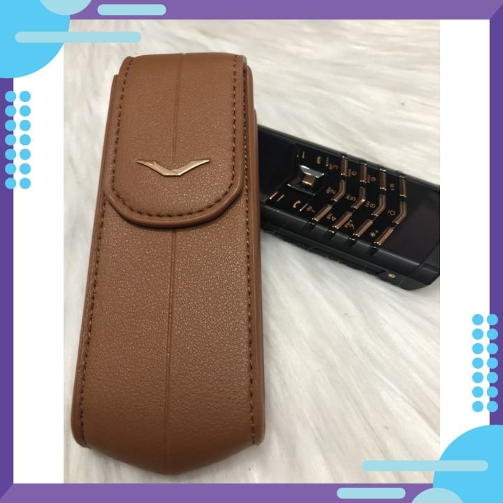 ⚡Bao Da Nắp Gấp Vertu Singnature S Dập Vân Trơn⚡