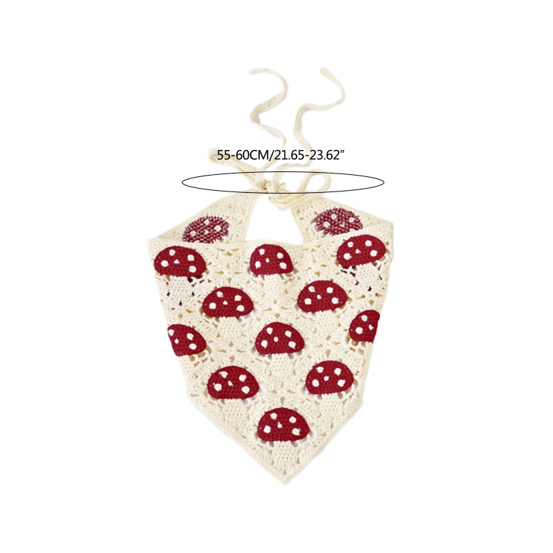 Băng Đô Len Đan Hình Nấm Dễ Thương Cho Nữ Y2K