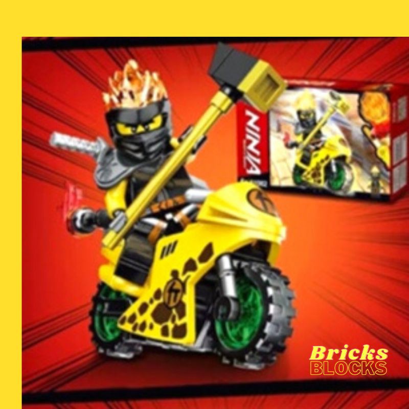 Mới Mô Hình Đồ Chơi Lego Ninjago Ninjago + Motor Gold Ninjago Kai Jay Zane Llyod Garmadon 's