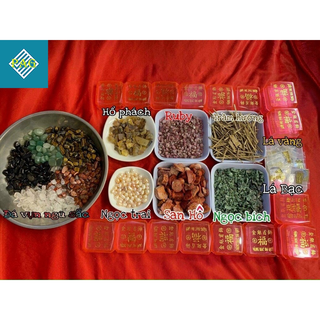 Bộ Cốt Thất Bảo, Cốt Bát Nhang Đầy Đủ Tặng Kèm Đá Ngũ Sắc
