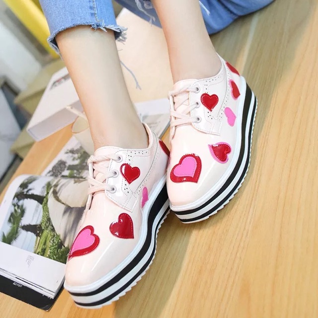 Giày moka tim hồng  cao cấp🔥full box , túi giấy🔥 video ảnh thật | BigBuy360 - bigbuy360.vn