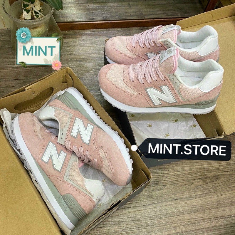 (Video cận cảnh) Giày thể thao sneaker NB 574 hồng