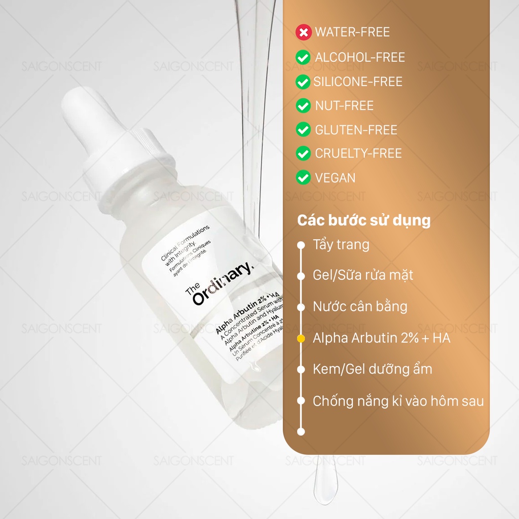 Tinh Chất Sáng Da The Ordinary Alpha Arbutin 2% + HA