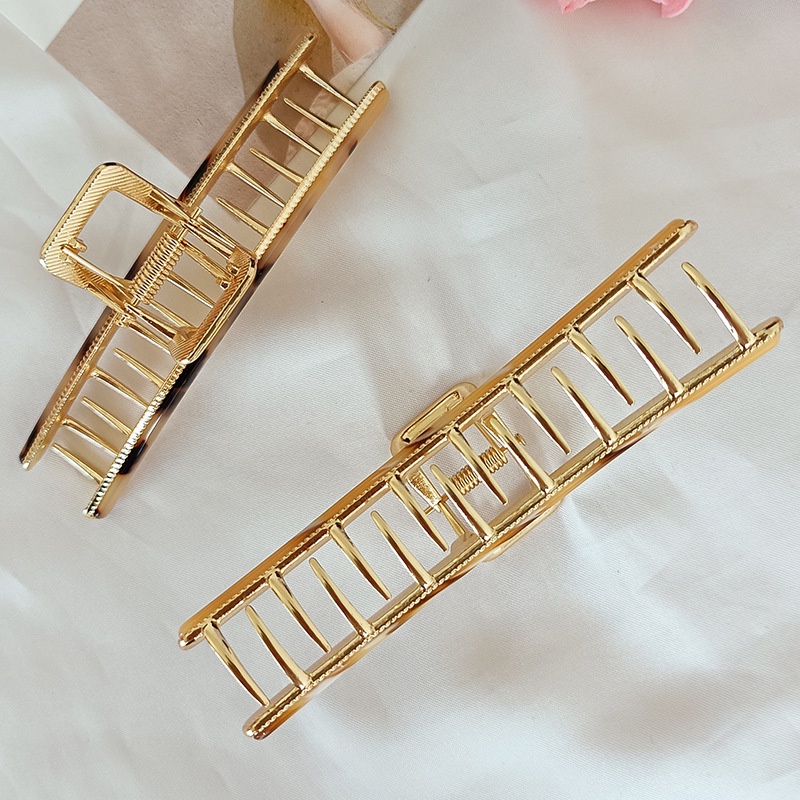 Kẹp Tóc Cỡ Lớn Bằng Hợp Kim Phong Cách Hàn Quốc Đơn Giản Dành Cho Nữ