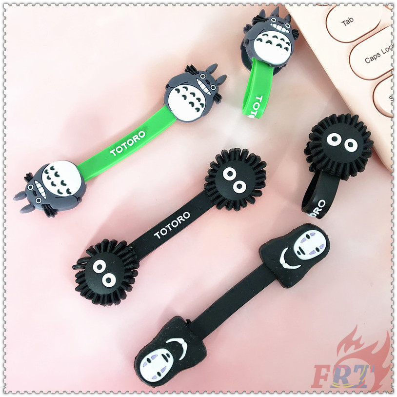 ◐ Dụng Cụ Quấn Dây Cáp Hình Hoạt Hình Miyazaki Hayao ◑ 1 Kẹp Giữ Dây Cáp Hình Nhân Vật Hoạt Hình Totoro
