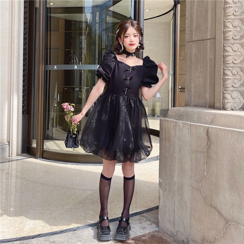 Đầm Tay Phồng Phong Cách Lolita Nhật Bản Dễ Thương Cho Bé Gái
