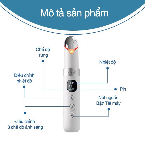 Máy Massage Mắt Cao Cấp WÉLLSKIN MY-300, Máy Mát Xa Mắt ,Thư Giãn, Mờ Thâm, Giảm Nếp Nhăn Cho Mắt