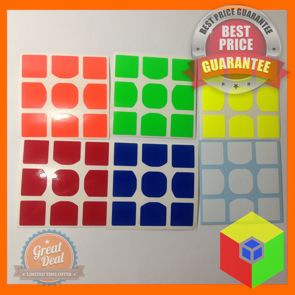 Phụ kiện Rubik - Sticker fullbright Gan, Sticker Weilong GTS, Sticker Valk 3