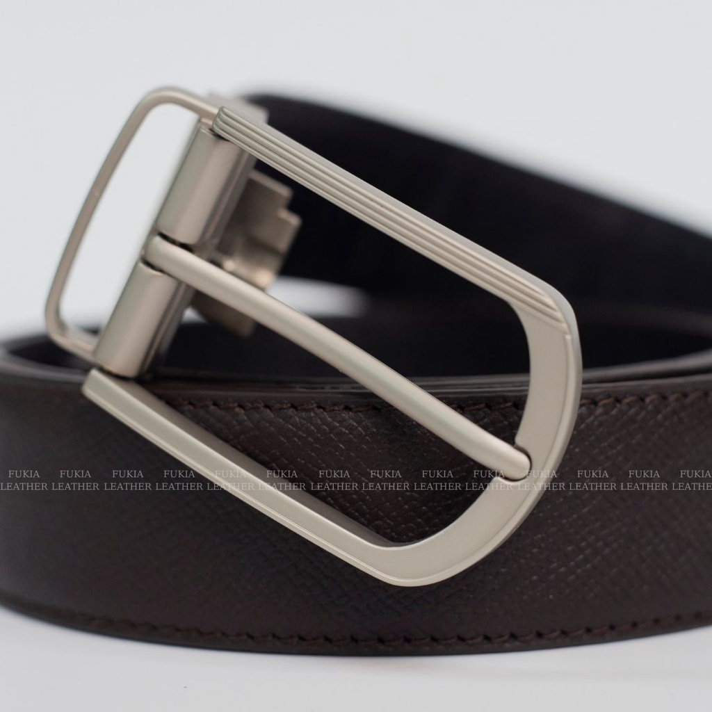 Dây lưng nam da thủ công Epsom khoá Kim cao cấp FUKIA VDL009