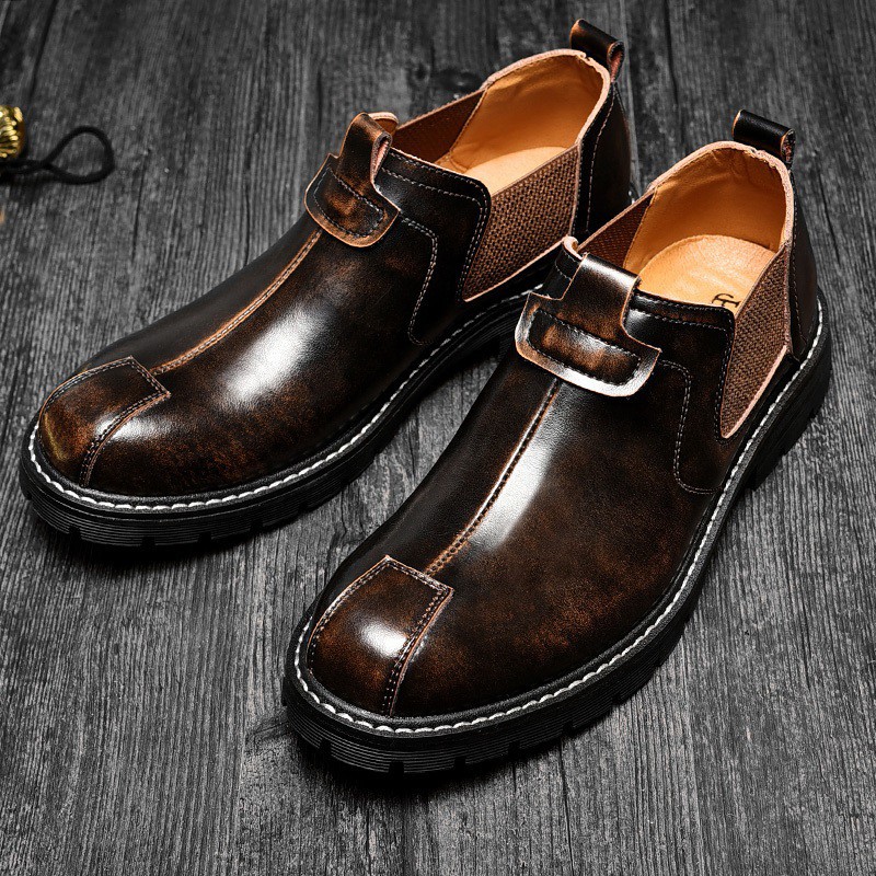 Giày da phong cách lịch lãm thời trang Chelsea cho nam