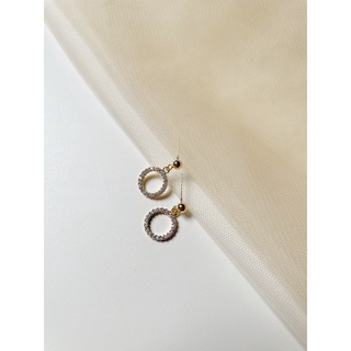 Khuyên tai tròn đá 02 |daisy.accessory.hn|