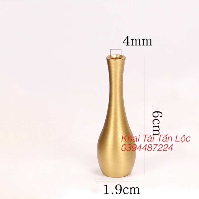 Bình hoa tí hon bằng đồng cao 6cm