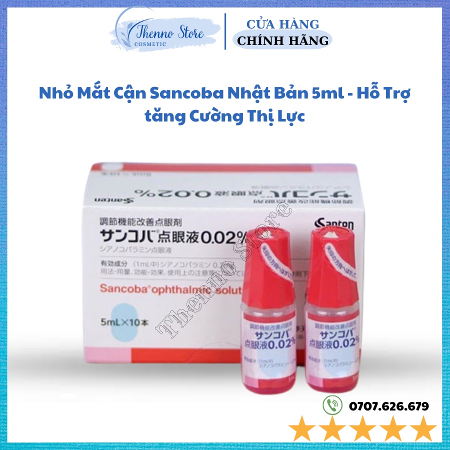 Nhỏ Mắt Cận Sancoba Nhật Bản Phục Hồi Thị Lực,Chống Mỏi Mắt 5ml
