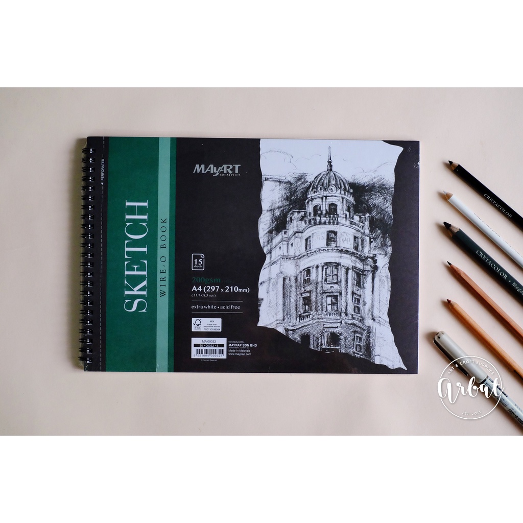 [ARBAT] Sổ sketchbook chì Maypad A3