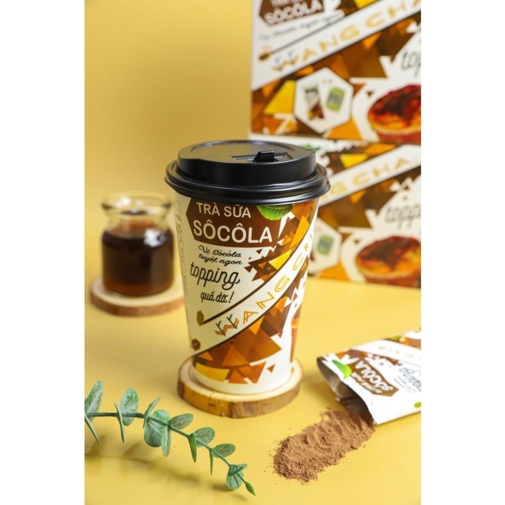 Ly Trà Sữa 3in1 WangCha nhiều vị Tặng Kèm 1 gói Topping 60g