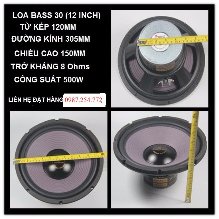 Loa Bass 30 Pioneer Từ Kép Cao Cấp, Tiếng Bass Mạnh Mẽ